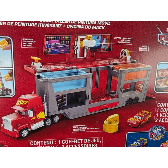 Disney Pixar Cars Mobile Paint Shop Mack | Color Changing Vehicle Playset - Picture 8 of 11
